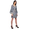 thumbnail image 3 of Moomaya Printed Robe For Women Dressing Gown Short Cotton Summer Bathrobe, 3 of 6
