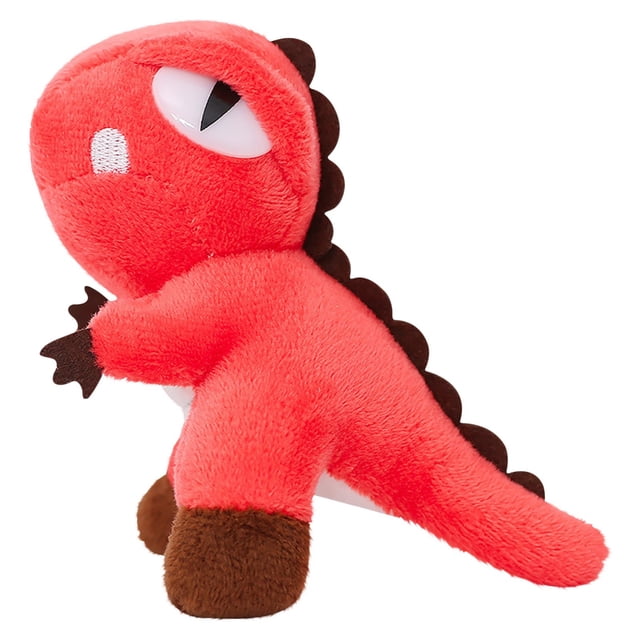 Red Standing Dinosaur Plush Figure, Soft Toy For Children'S Playroom, Decorative And Huggable Friend For Kids