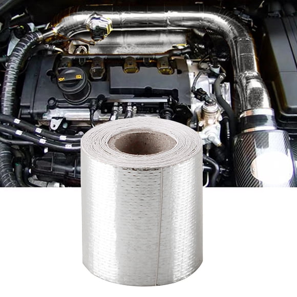 Ruban en Papier D\'aluminium Haute Température, Staron Ruban en Fibre Résistant à la Chaleur pour Hotte de Cuisinière à Tuyau d'Échappement, Ruban Métallique Argent et Or pour Réparation d'Isolation, Enrobage de Tuyau CVC