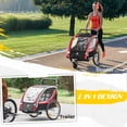 thumbnail image 4 of Aosom Child Bike Trailer with Storage, 5 Point Harness, Baby Stroller Red, 4 of 9