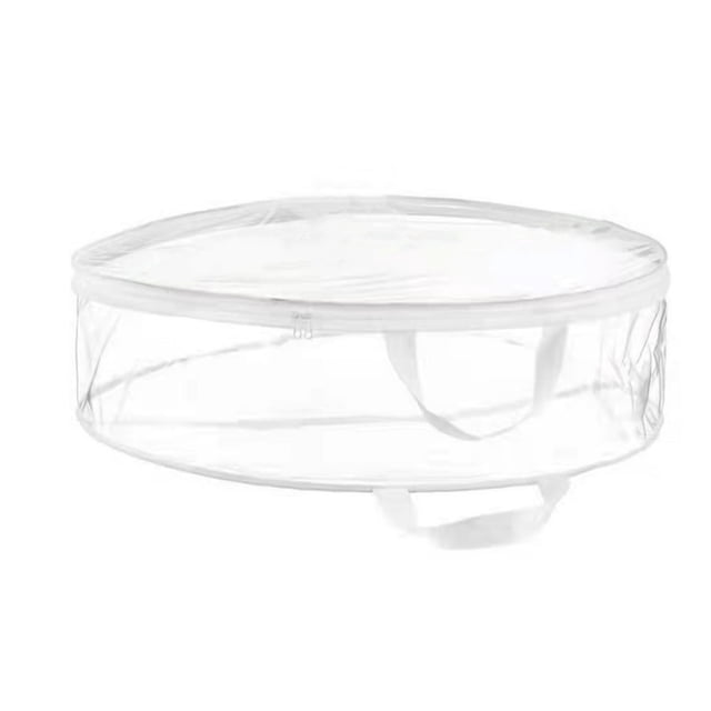 Sac Guirlande Fenêtre Transparente Portable PVC Contenant de Rangement pour Couronne des Fêtes pour la Maison