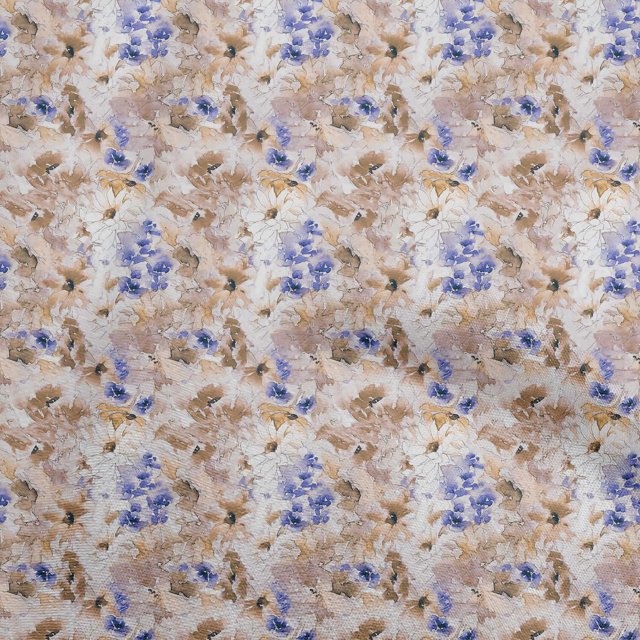 oneOone Rayon Brown Fabric Abstract Floral Sewing Craft Projects Fabric Prints By Yard 56 Inch Wide-2rb