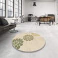 thumbnail image 4 of Ahgly Company Tapis d'Intérieur Lavable en Machine Carré Transitionnel Vanille Or, 6 Pieds Carré, 4 of 7