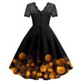 thumbnail image 3 of Babysbule Robe pour Femmes Liquidation Femmes Décontractée Sans Manches à Rayures Robe Débardeur Midi Col Licou Robe Froncée Taille à Nouer T-Shirt Robe d'Été, 3 of 5
