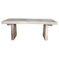 thumbnail image 2 of Strata Furniture 48" Traditional Monkeypod Wood Natural Sitting Bench in Gray, 2 of 7