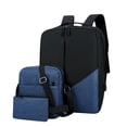 thumbnail image 2 of 3-Piece USB Charging Laptop Backpack Set Organized Compartments Padded Shoulder Strap for 15.6 Inch Laptop Travel Business School Durable Polyester Fabric, 2 of 5