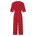 thumbnail image 4 of Wensltd Combinaison Pantalon pour Femmes d'Été à Imprimé Floral, Décontractée, à Manches Courtes, avec Poches Latérales, 4 of 5