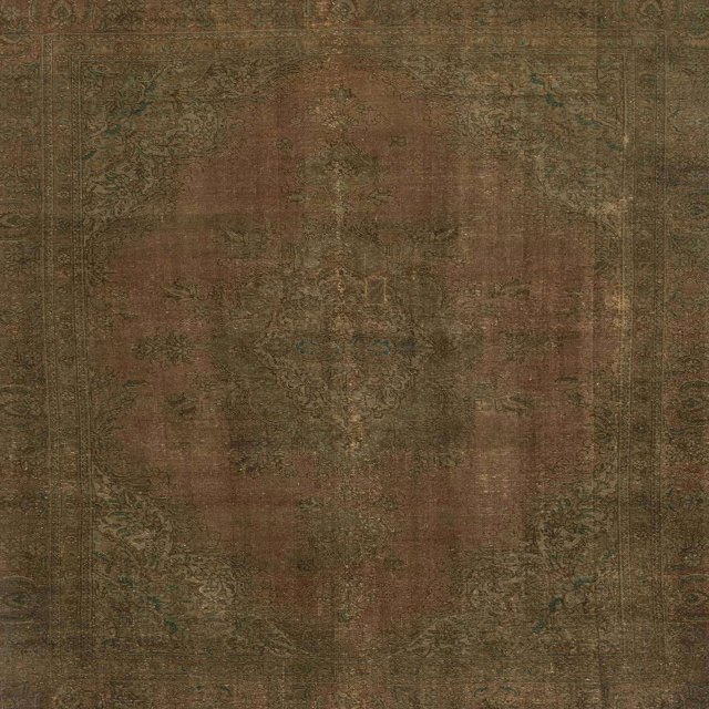 Ahgly Company Tapis d'Intérieur Carrés Abstraits Brun Rougeâtre, Tapis de Zone Abstraits, 5 Pieds Carré
