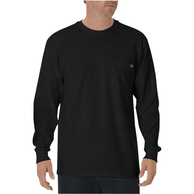Dickies T-Shirt à Manches Longues pour Hommes, Col Ras du Cou, Poids Lourd, LTL, Jaune Vif