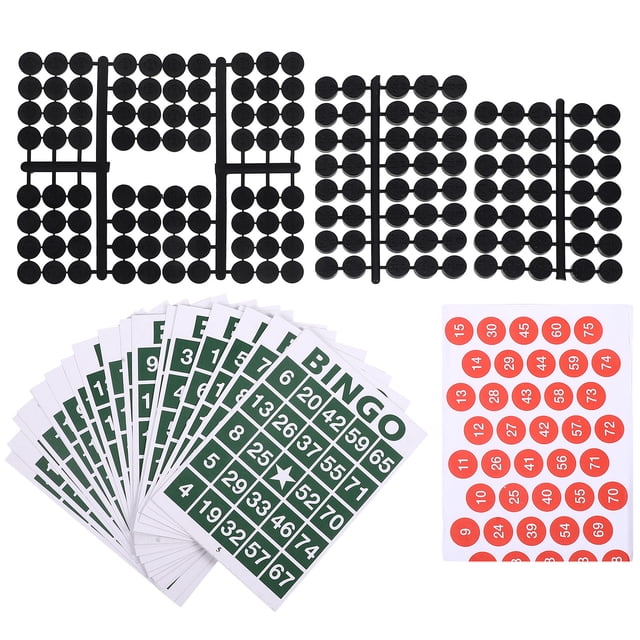 SHISUYAN 1 Set of Party Bingo Game Set Bingo Number Cards and Number Chess Game Props