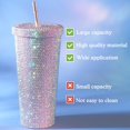 thumbnail image 5 of Sparkle in Style: Rhinestone Bling Thermal Bottle 750ml - Glitter Diamond Water Bottle with Lid & Straw, 5 of 5