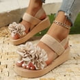 thumbnail image 4 of Sandales à Plateforme de Plage à Fleurs pour Femmes 2025 Bohème Vacances à Brides Compensées Slingback Robe Chaussures d'Été, 4 of 8