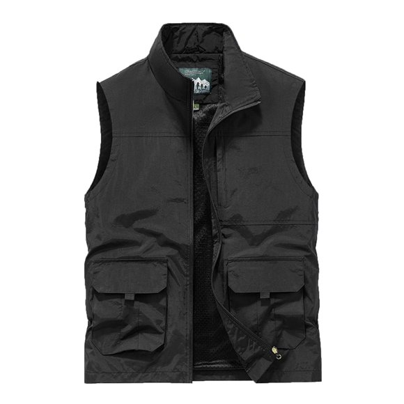 Jackets for Men Mens Work Clothes Jacket Solid Color Stand Collar Multiple Pockets Outdoor Sports Photography Leisure Coat