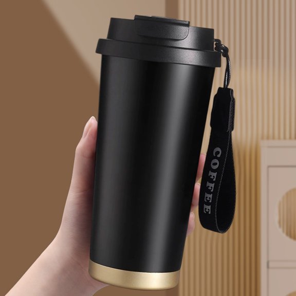 Tasse Isolante en Acier Inoxydable 304 avec Paille Portable Haute Couleur Suzuran Tasse de Marche Cadeau Tasse à Café Isolante