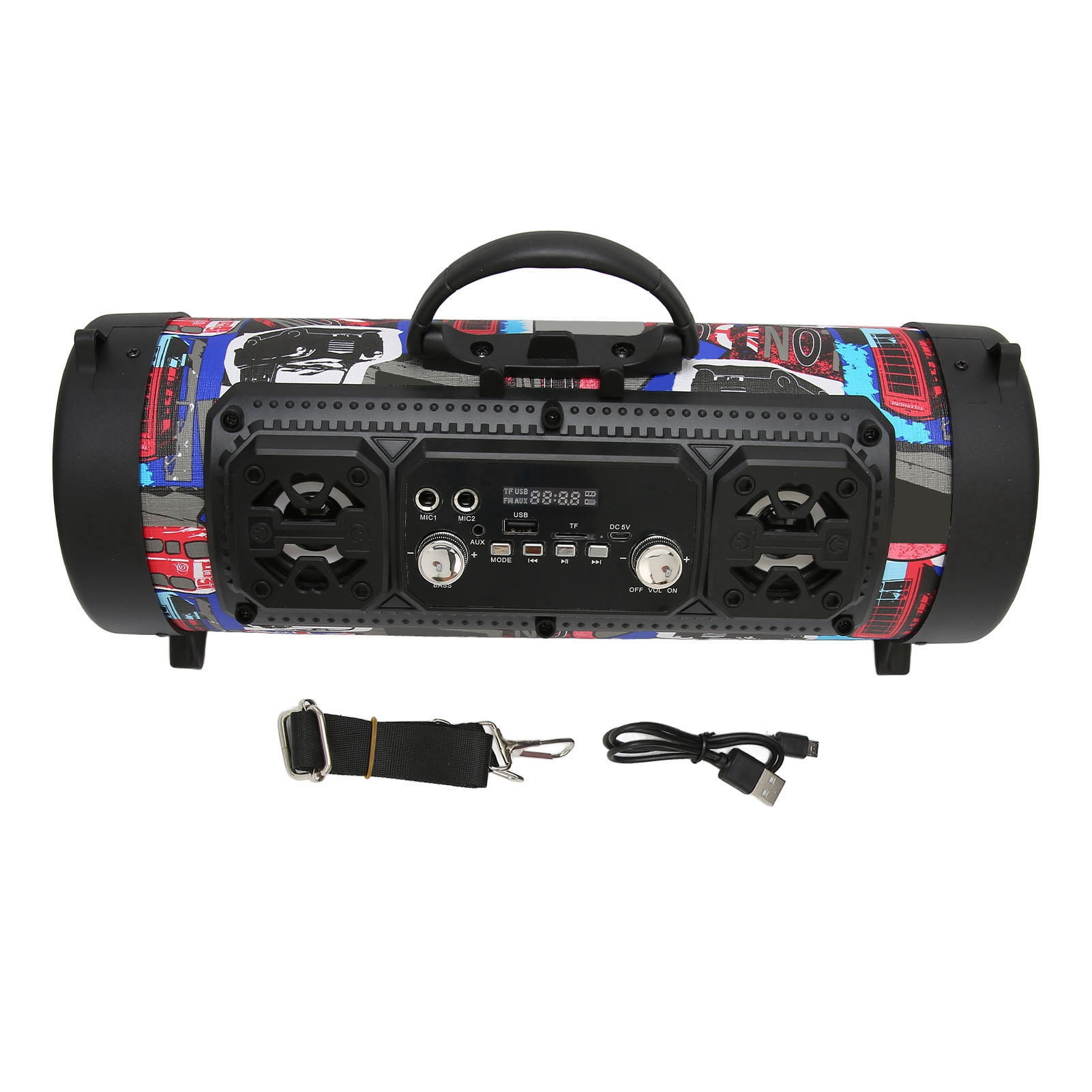 Bluetooth Speakers,Bluetooth Speakers Graffiti RGB Portable Bluetooth Boombox Portable Bluetooth Speaker Seamless Integration