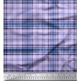 thumbnail image 1 of Soimoi Silk Fabric Window Pane Check Print Fabric by The Yard 42 Inch Wide, 1 of 3