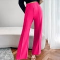 thumbnail image 3 of XZNGL Lightweight Summer Pants Women Fashionable Womens Versatile Wide Leg Pants for Spring and Summer Wearing with Solid Color Waist Womens Summer Pants Lightweight, 3 of 7