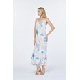 thumbnail image 2 of Robe Maxi à Imprimé Floral Hawaïen Luau pour Femme, Décolleté Cœur, L Sable Plage Crème, 2 of 5