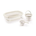 thumbnail image 1 of Dolu Nuve 3-Piece Foldable Baby Bath Set, Infant Tub, Bucket & Rinse Cup, Beige, 1 of 5