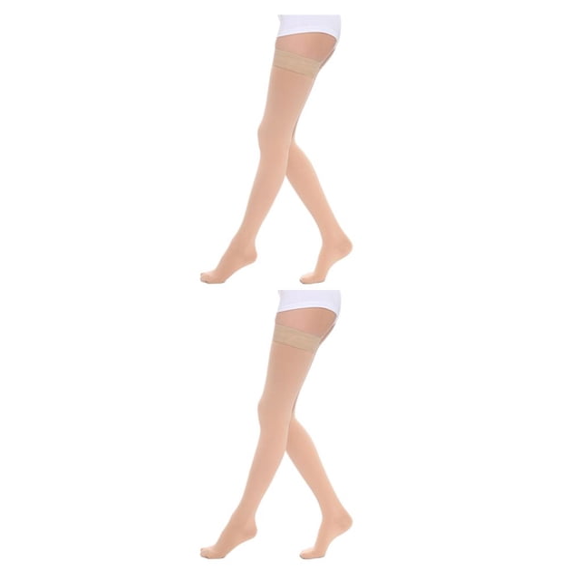 maskred Soft And Comfortable Tights High Stocking Stretchy Warm Fashionable Easy To Wear Nylon Compression Stockings Toe wrapping - skin S 2Set