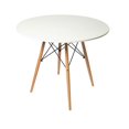 thumbnail image 4 of Modern White Dining Table Set For 4, Featuring 4 Eiffel Dining Chairs With Eiffel White Dining Table, 4 of 6