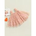 thumbnail image 3 of Xingqing Robe d'Été Adorable pour Bébés Filles, Douce, à Bretelles, Sans Manches, à Fleurs Imprimées, en Dentelle, Tutu, Robe Soleil, 3 of 7