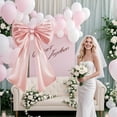 thumbnail image 4 of Large Bow For Room Decor 40x24 Inches Satin Ribbon Tie Birthday Decorations Giant Hanging Wall Decor For Ballerina Girls, 4 of 9