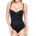 thumbnail image 4 of Ladies Solid Push-Up Lingerie Stretch Removable Sling Body Shaper Bodysuit, 4 of 7