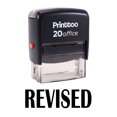thumbnail image 1 of Printtoo Rubber Stamp Office Stationary REVISED Self Inking Stamp-Black, 1 of 1