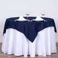 thumbnail image 2 of LNGOOR 108” Wholesale Round Tablecloth Polyester Round Table Linens For Wedding Party Banquet Restaurant -  WHITE, 2 of 9