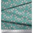 thumbnail image 2 of Soimoi Polyester Crepe Fabric Floral Block Printed Craft Fabric by The Yard 42 Inch Wide, 2 of 3