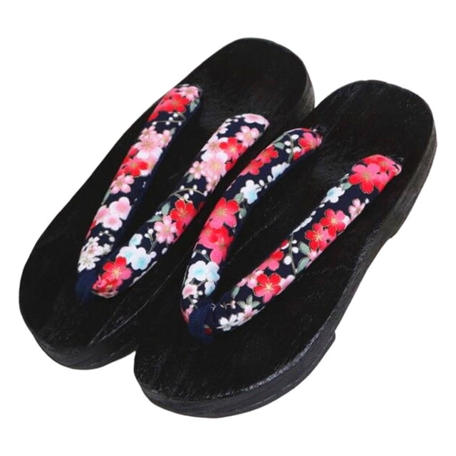 lionlar Japanese Clogs Slippers Round 41 Black Round 41