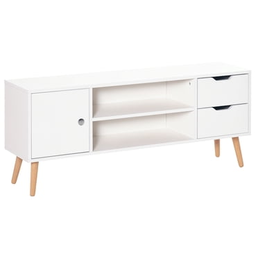 HOMCOM TV Stand for TVs up to 50" with Shelves, Drawers and Cable Hole