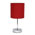 thumbnail image 1 of Mini lampe de table de base chromée avec abat-jour en tissu, 1 of 4