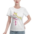 thumbnail image 1 of T-Shirt Basique à Manches Courtes pour Femmes Sailor Moon Lièvre Lunaire, 1 of 6