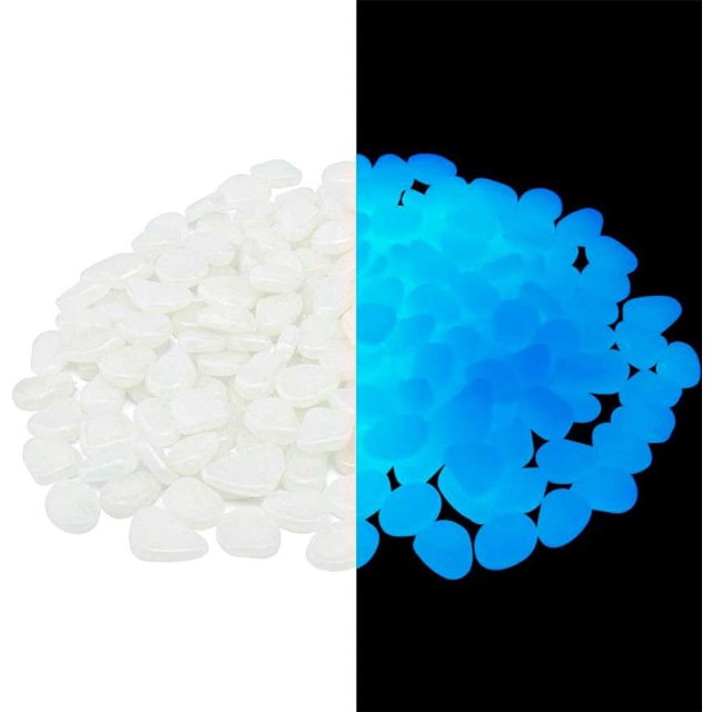 Glow in The Dark Rocks and Stones for Garden, Pond, and Indoor/Outdoor Decor - Luminous Pebbles