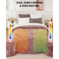thumbnail image 3 of Ourlova King Size Electric Blanket with Dual Controls Velvet Soft Fast Heating Blankets 4 Heat Settings and 10H Auto Off Machine Washable ETL Certified 90×100 Inch Pink, 3 of 8