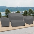 thumbnail image 1 of Housses pour Meubles de Patio pour Ensemble de Meubles 4 Pcs, Housses de Meubles d'Extérieur Robustes et Imperméables, Incluant 2 Housses de Fauteuil, 1 Housse de Sofa, 1 Housse de Table Basse, Gris, 1 of 6