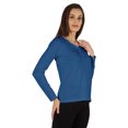 thumbnail image 2 of Inkmeso T-shirt Henley Uni à Boutons pour Femmes Décontracté Basique à Manches Longues T-shirts, 2 of 7