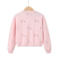 thumbnail image 3 of MeetoTime Kids Button Up Cardigan Solid Color Casual Long Sleeved Sweater Coat for Girls Children's Clothes, 3 of 5