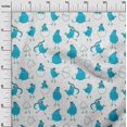 thumbnail image 3 of oneOone Rayon Medium Blue Fabric Kawai Sewing Craft Projects Fabric Prints By Yard 56 Inch Wide, 3 of 5