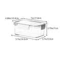 thumbnail image 3 of yulier Plastic Food Storage Container with Snap Lids, Clear Rectangle Meal Prep Container, Freezer Airtight Leakproof Food Fresh-Keeping Box for Fruits Vegetables Butter Cheese, 3 of 6