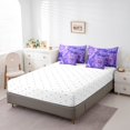 thumbnail image 4 of YST 7 Piece Tie Dye Bedding Set for Girls, Boho Purple Comforter Set, King, 4 of 5