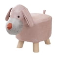 thumbnail image 2 of Repose-pieds Animal Repose-Pieds Chaise pour Changer de Chaussures Pouf Multifonction Mignon pour Pièce Chien Rose, 2 of 8