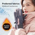 thumbnail image 3 of Transemion Non-displacement Cycling Gloves Warm And Waterproof Suitable For Winter Outdoor Activities pink, 3 of 6