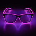 thumbnail image 1 of Light up El Wire Neon Rave Glasses Glow Flashing LED Sunglasses Costumes For Party, EDM, Halloween, 1 of 4