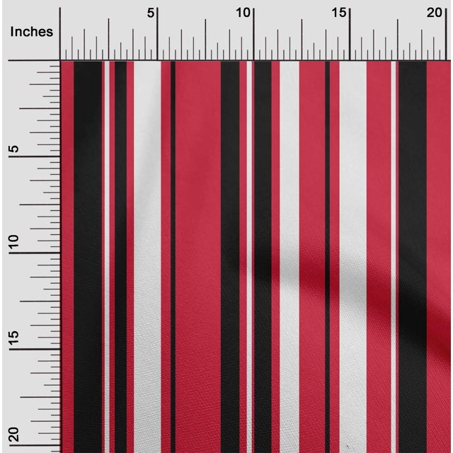 oneOone Silk Tabby Bright Red Fabric Stripes Sewing Craft Projects Fabric Prints By Yard 42 Inch Wide-BGL