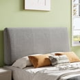 thumbnail image 1 of Pinmoco Tête de Lit Rembourrée en Mousse pour Lit Grand, Hauteur Réglable et Tête de Lit Ergonomique, Tissu Gris, 1 of 8