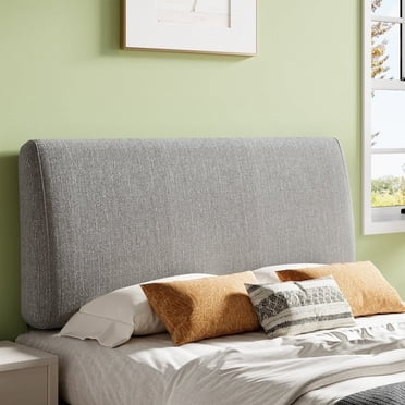 Pinmoco Upholstered Foam Headboard for Queen Bed, Height Adjustable and Ergonomic Head Board, Fabric Gray