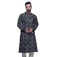thumbnail image 3 of Atasi Kurta Imprimé pour Hommes Col Mandarin Popeline de Coton Kurta Chemise Décontractée, 3 of 7